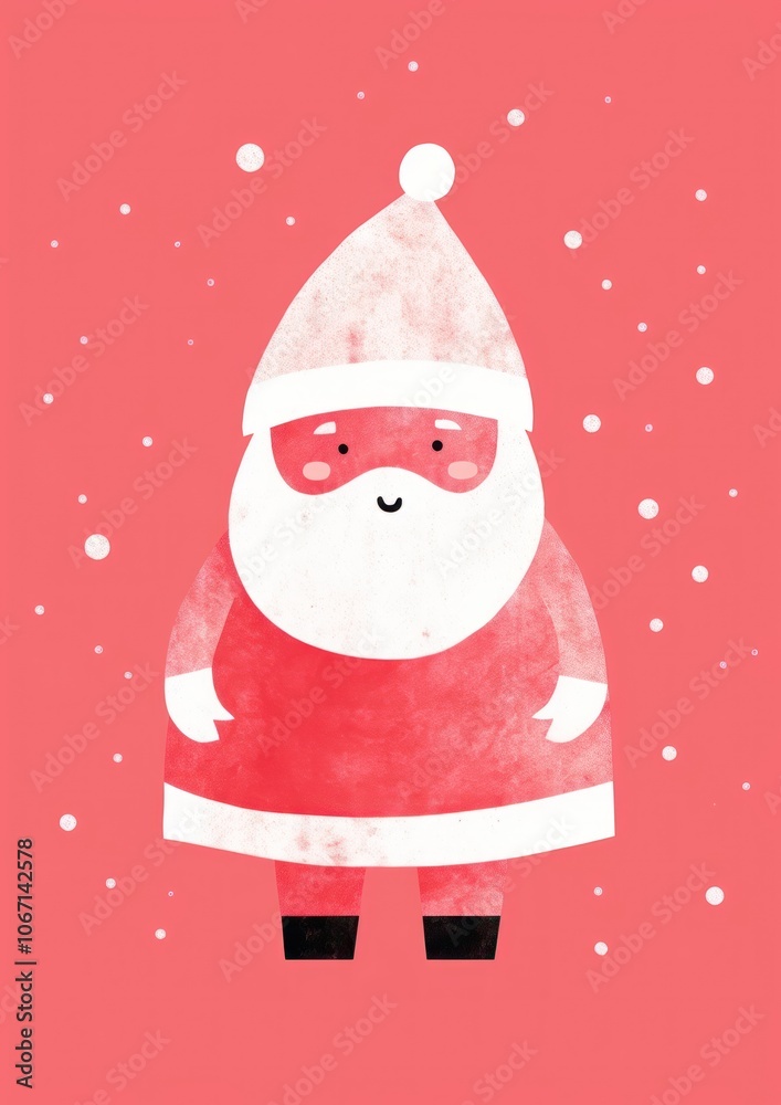 Cute santa claus snowman winter art. Cute santa claus snowman winter art.
