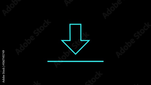 download button icon. Download with arrow icon.