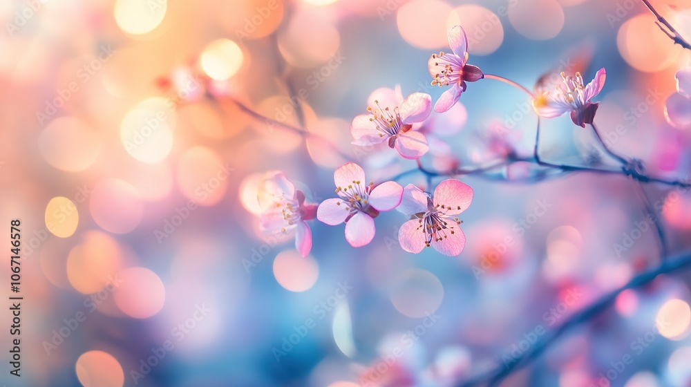 Cherry Blossoms with Soft Bokeh Background. Cherry Blossoms with Soft Bokeh Background.