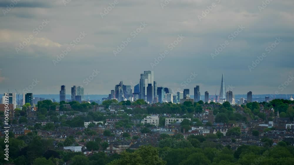 London City Skyline Timelapse Sun Reflecting On Skyscrapers Cloudy Summer 2024 London City Skyline Timelapse Sun Reflecting On Skyscrapers Cloudy Summer 2024