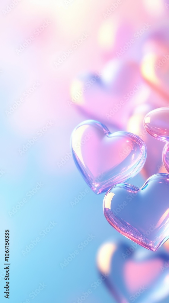 Colorful hearts in soft focus create dreamy atmosphere, symbolizing love and affection. Perfect for romantic themes and celebrations Colorful hearts in soft focus create dreamy atmosphere, symbolizing love and affection. Perfect for romantic themes and celebrations