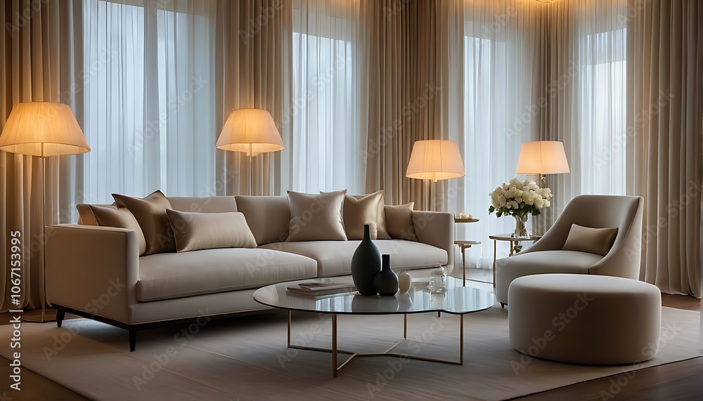 Fototapeta premium modern living interior