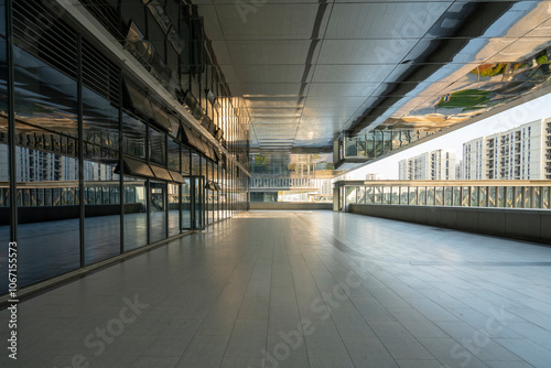 The terrace square of the office building photo