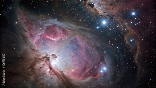 Dense molecular gas and dust within the orion constellation, astronomy, galaxy photo