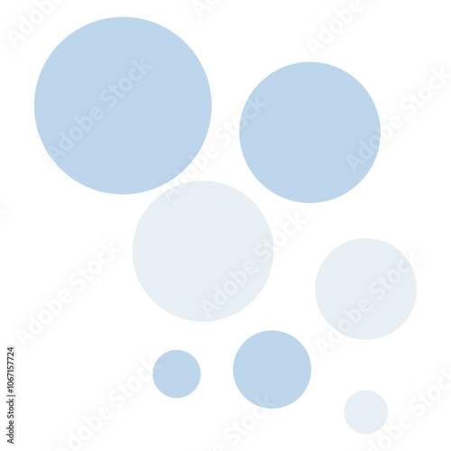 Simple Blue Circles Vector Ornament