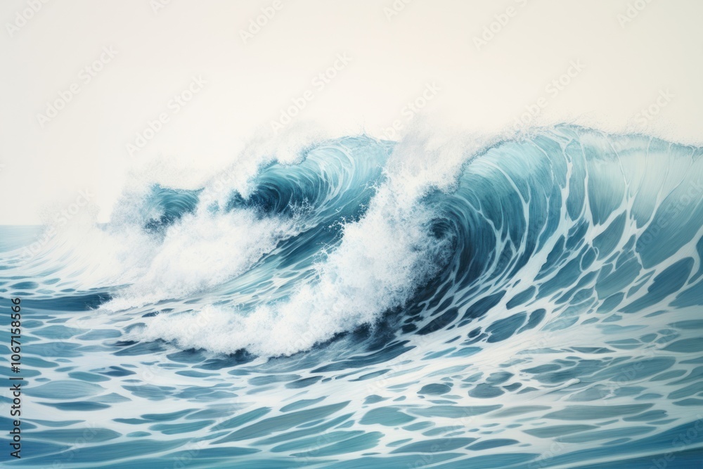 Fototapeta premium A turbulent sea nature ocean splashing.