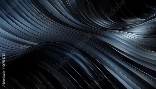 Futuristic abstract waves in sleek metallic tones, ideal for tech backgrounds and design