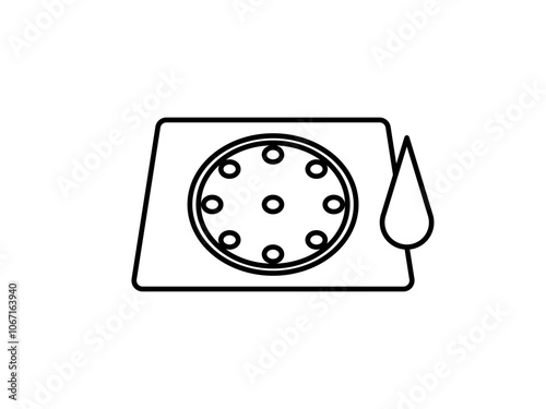 drain line icon illustration vector graphic. Simple element illustration vector graphic, suitable for app, websites, and presentations isolated on white background