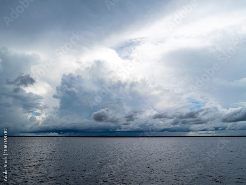 Amazon river landscape near the city of Manaus.