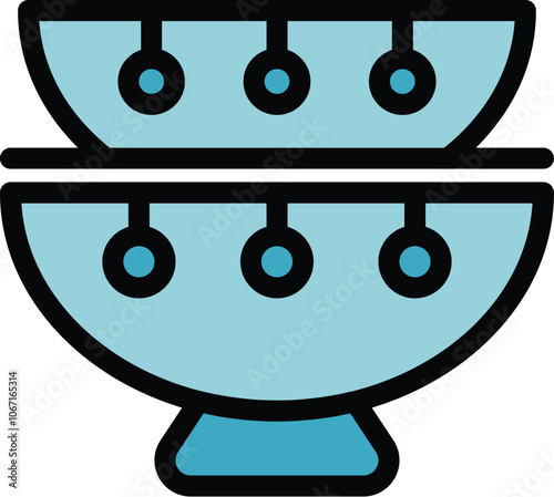 Double boiler pot icon, outline style, perfect for web and print