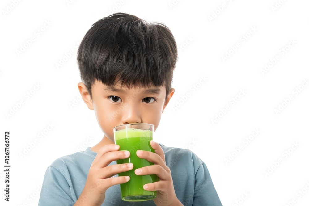 Asian boy drinking green juice beverage alcohol person. Asian boy drinking green juice beverage alcohol person.