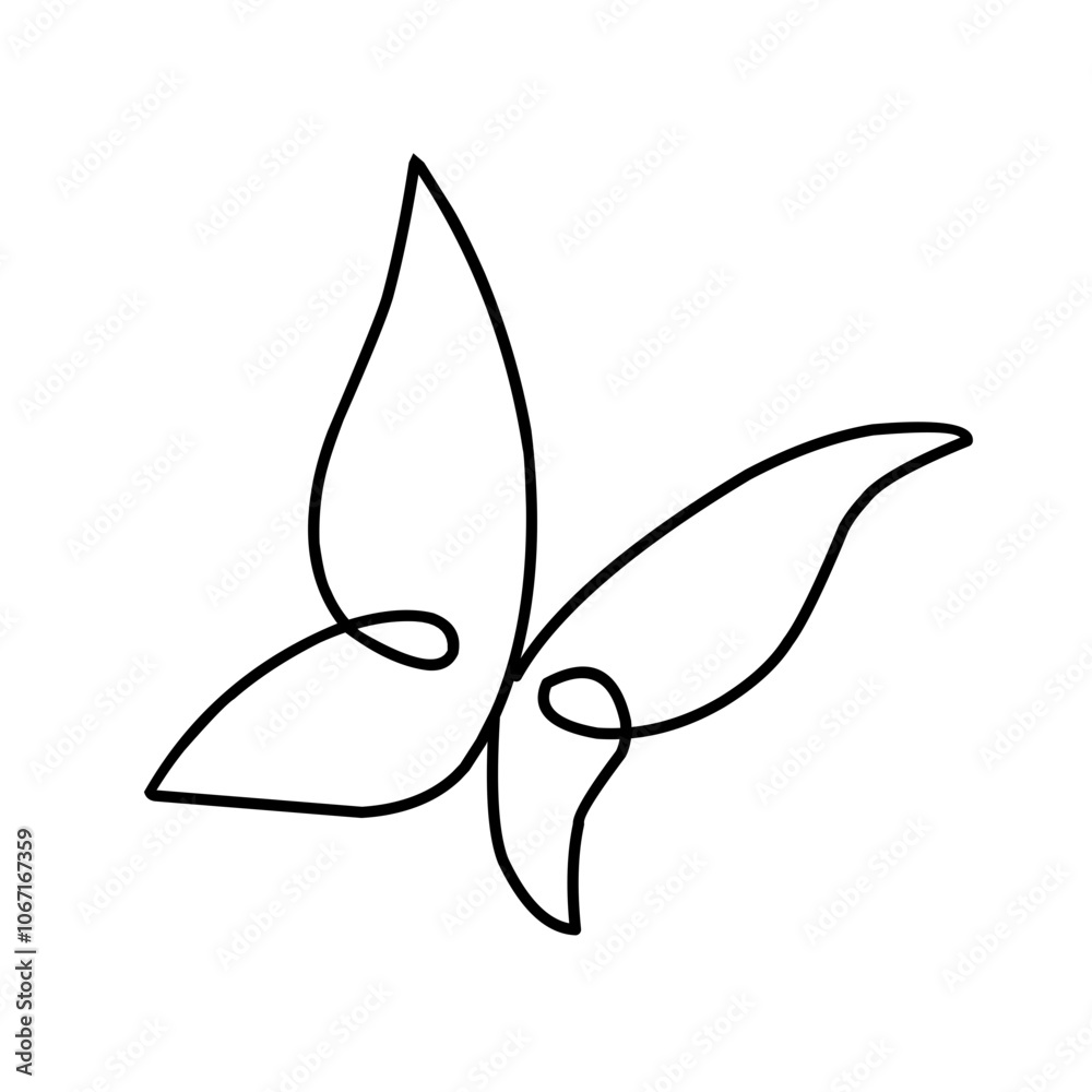 Fototapeta premium Hand drawn butterfly 