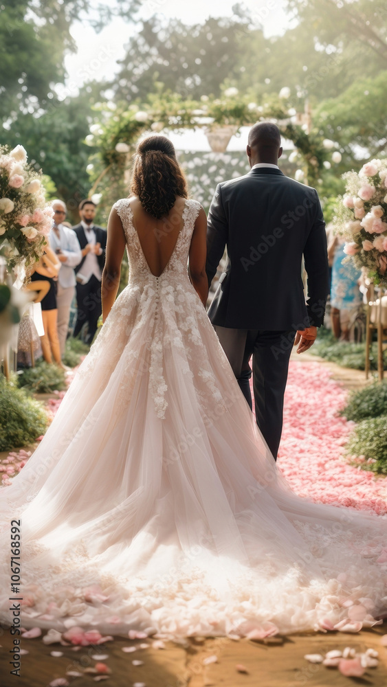 Fototapeta premium Fashion wedding dress bride.