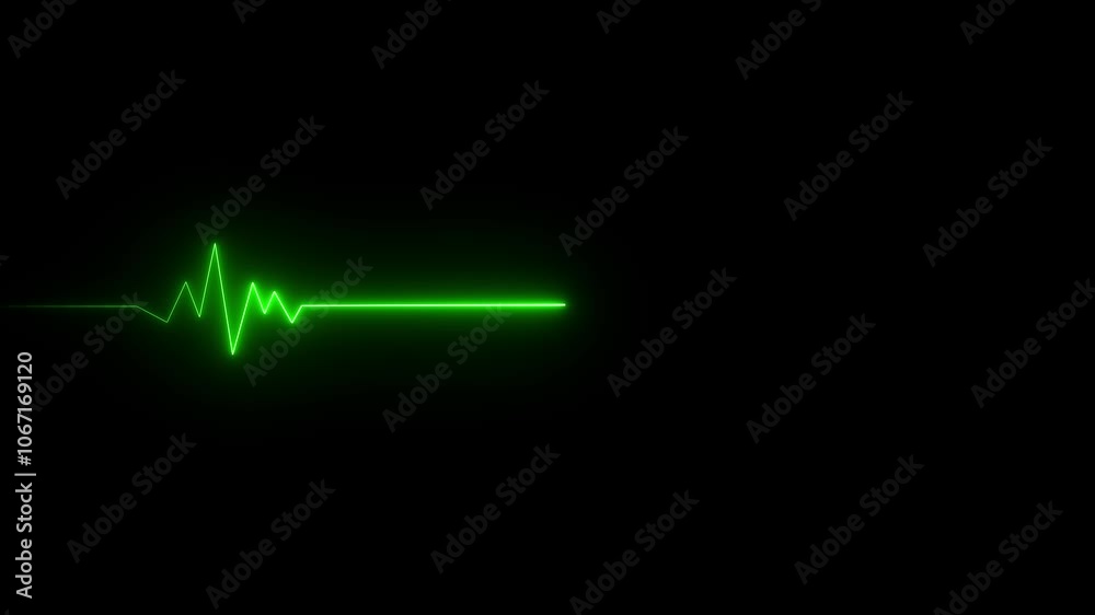 neon heartbeat and pulse rate on black background. Heart bit signal animated in black background. neon heartbeat and pulse rate on black background. Heart bit signal animated in black background.