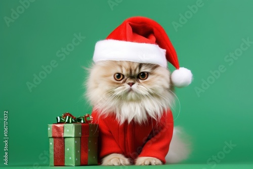 Christmas portrait mammal animal.