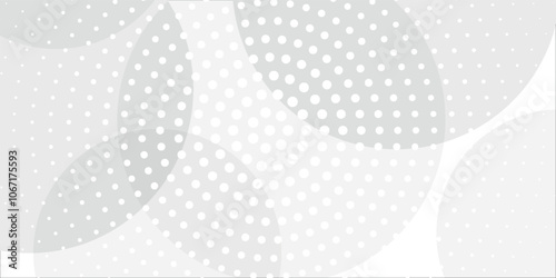 White abstract modern transparency circle presentation background.