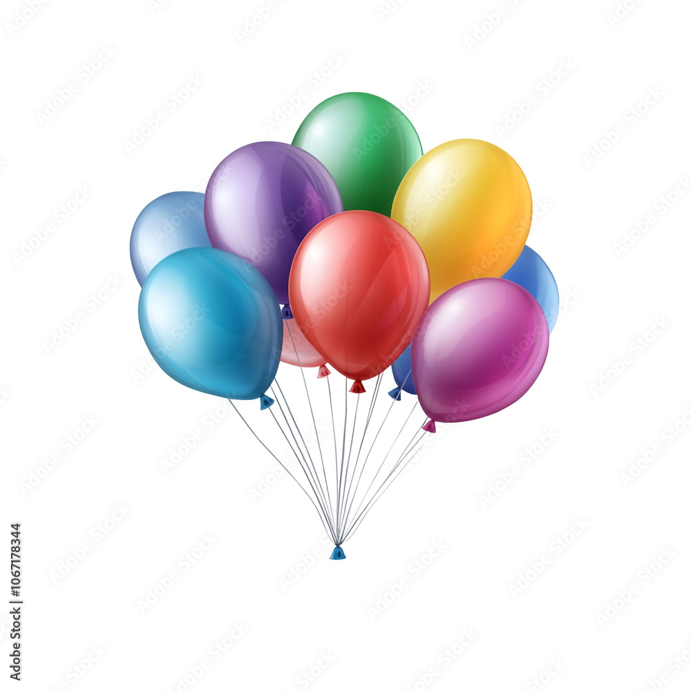 Colorful Balloons Bunch