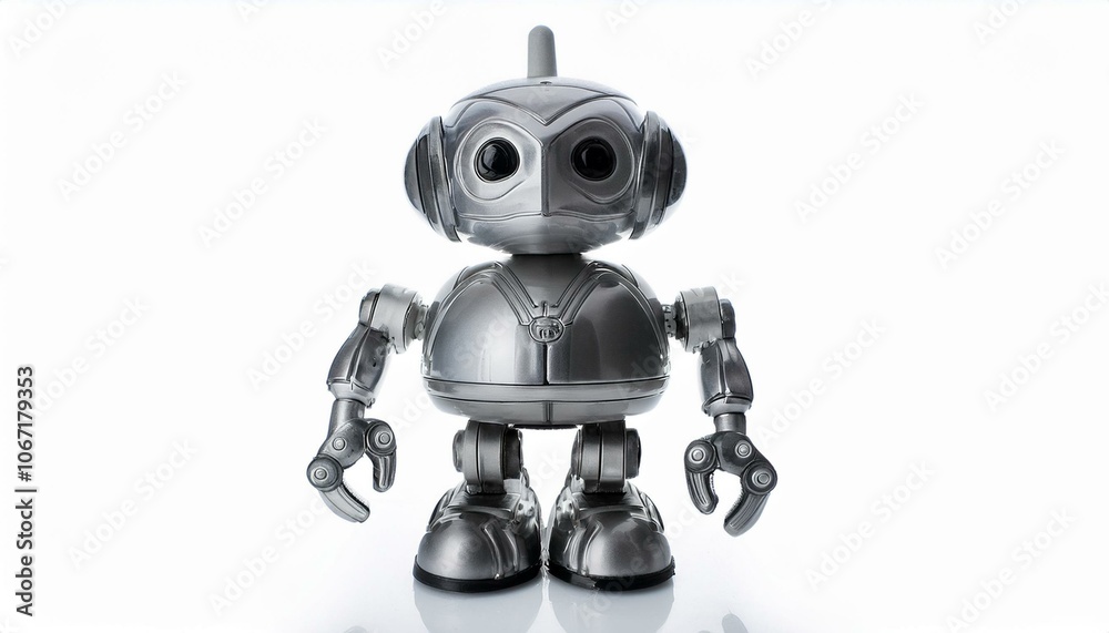 a tiny robot made of gelly in shades of gray, Isolated pure on White background PNG a tiny robot made of gelly in shades of gray, Isolated pure on White background PNG