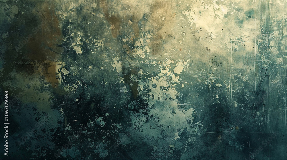 A colorful, abstract painting with a lot of texture and splatters. A colorful, abstract painting with a lot of texture and splatters.