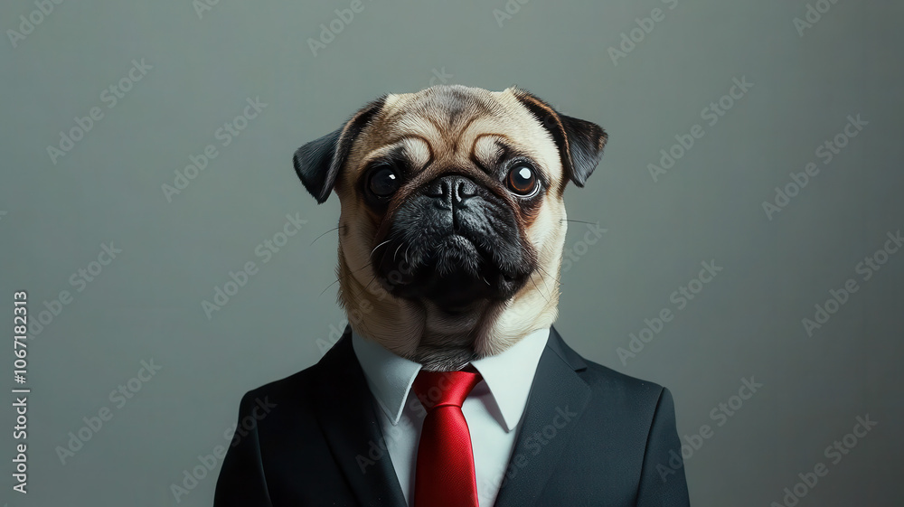 Pug in a Suit and Tie Pug in a Suit and Tie