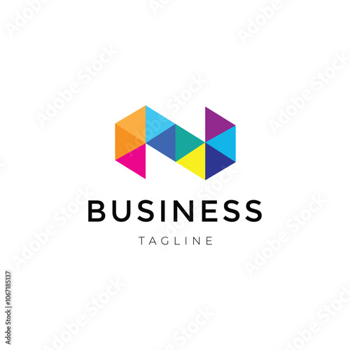 Free Download letter n branding modern colorful logo design vector - GFXLoad