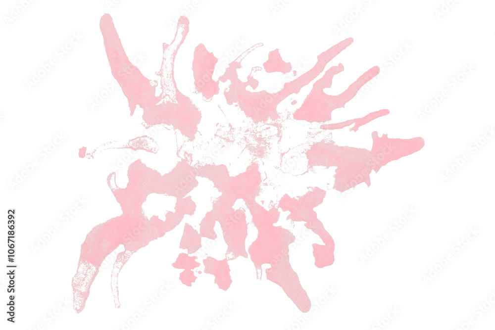Fototapeta premium Pink splash stains on white background