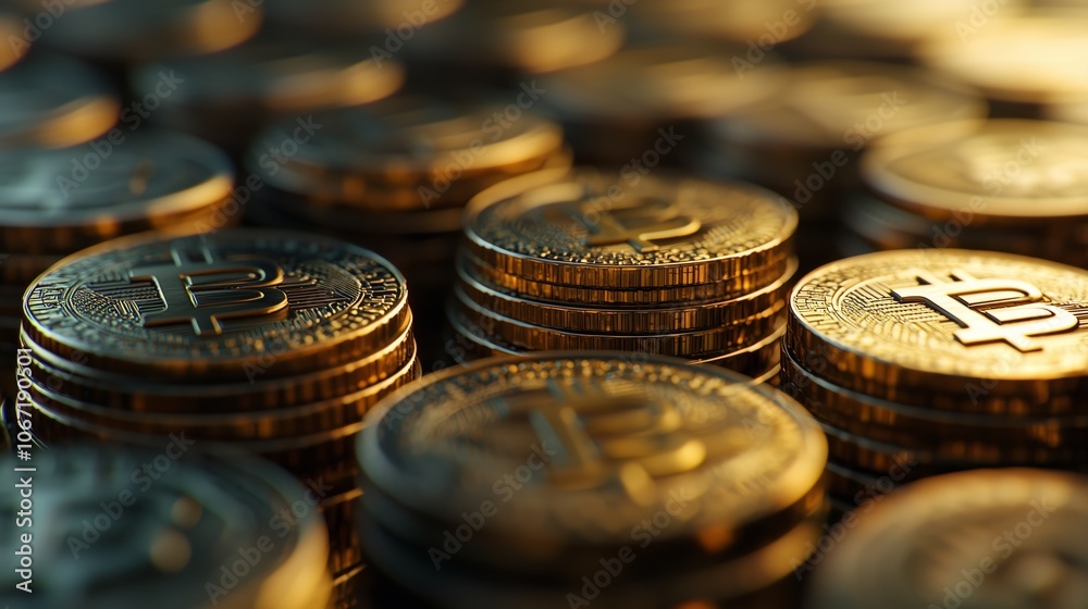 Intricate Maze of Stacked Coins Intricate Maze of Stacked Coins