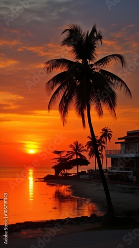 Sunset outdoors nature beach.