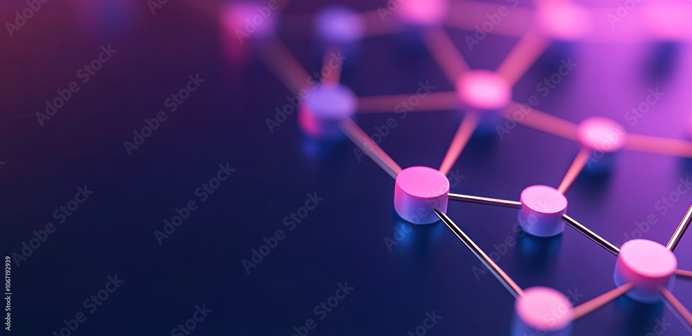 Abstract neural network concept with glowing connections and nodes Abstract neural network concept with glowing connections and nodes