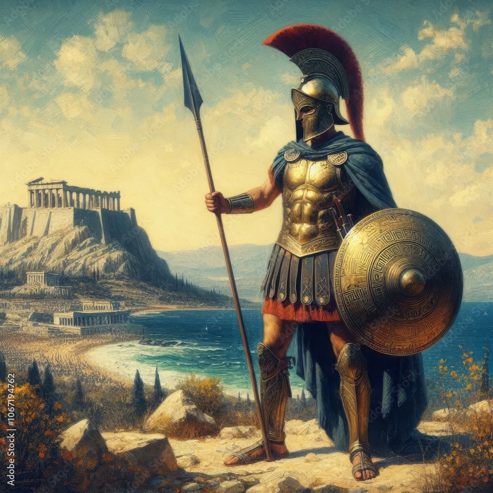 Naklejka premium Warrior of Ancient Greece