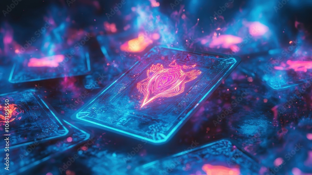 Burning Tarot cards isolated on black screen
Burning Tarot cards isolated on black screen