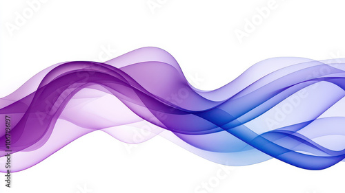 Abstract smoke swirls in shades of purple and blue, creating serene atmosphere