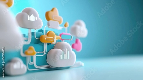 Conceptual Cloud Data Migration and Storage Visualization