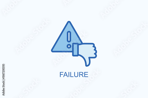 Failure vector  or logo sign symbol illustration