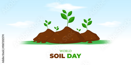 Vector illustration of World Soil Day social media template