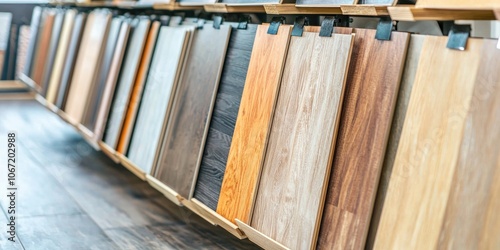 showroom filled with different flooring options, from hardwood to carpet, neatly arranged for customers to browse.