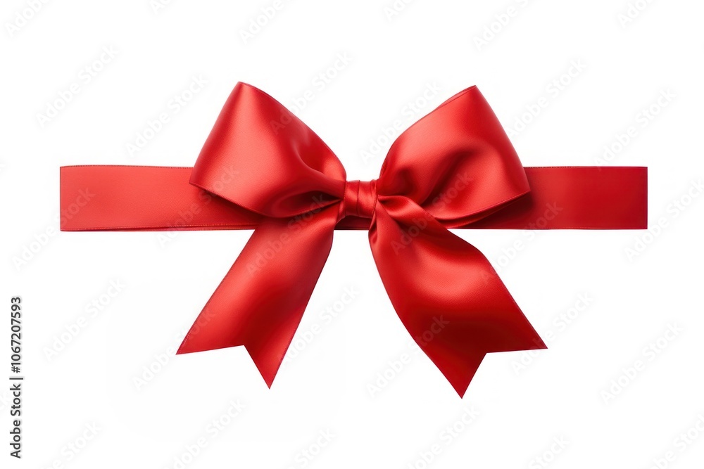 Fototapeta premium Christman ribbon red celebration anniversary.