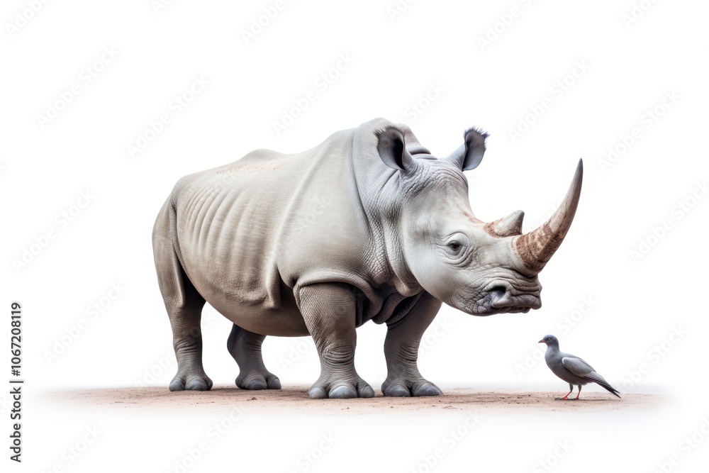 Fototapeta premium Wildlife animal mammal rhinoceros.