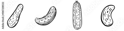 A modern illustration of mozzarella sticks with an outline drawn by hand