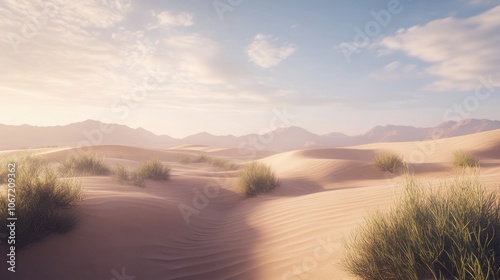 Desert Landscape Photography - Expansive desert vistas with rolling sand dunes and unique vegetation, highlighting the beauty of arid landscapes.