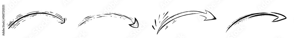 This is a thin line swirly arrow icon from the user interface collection. It has a modern outline on a white background. You can use this symbol in web and mobile applications.