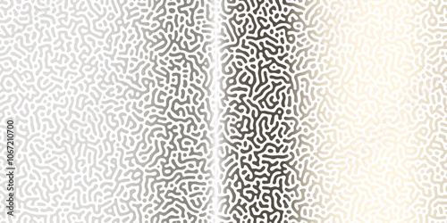 Abstract Reaction-diffusion Turing pattern natural texture Silber gradient color scheme. Linear design with biological algorithm psychedelic background. Reaction-diffusion or truing patter