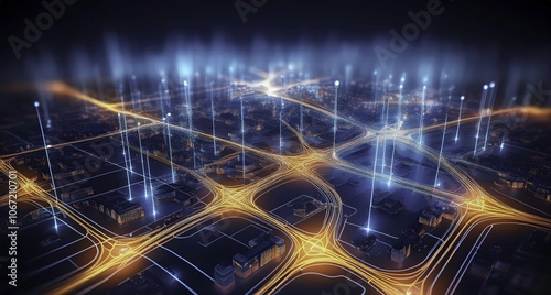 Illuminated Network of Smart City Streets