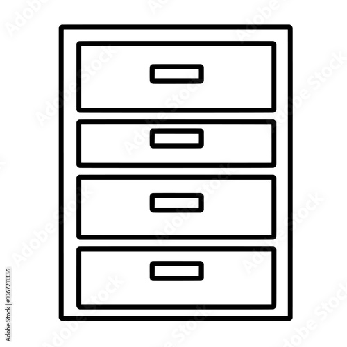 Storage drawer icon for office files or documents