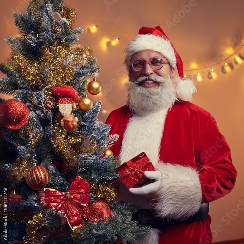 happy christmas by santa with gifts and alot of love photo