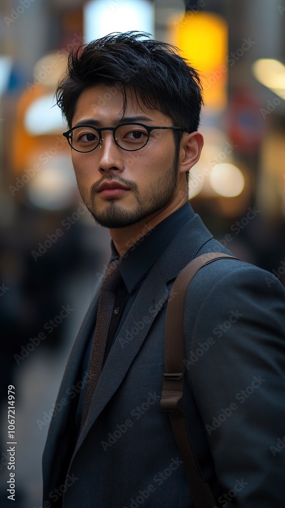 japanese 30 year old business man., generative ai