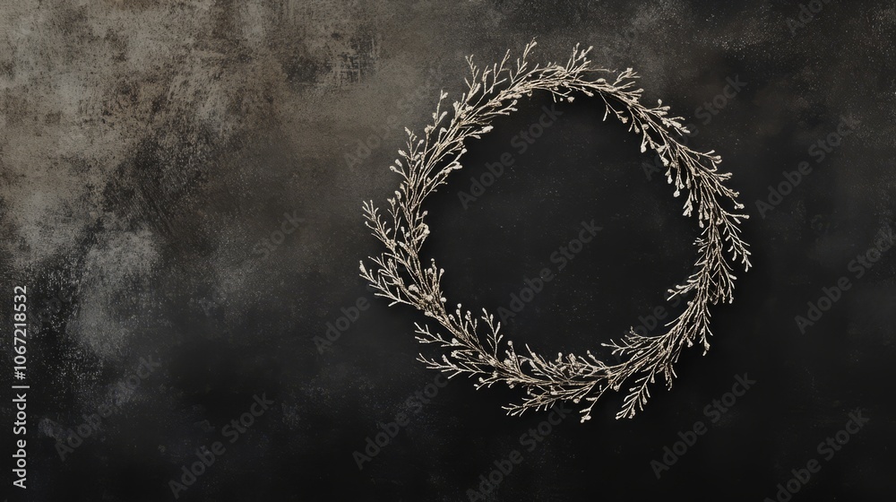 minimalistic background with wreath minimalistic background with wreath