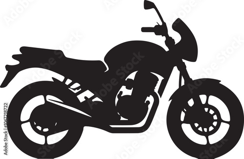 silhouette of a motorcycle bold and black vector