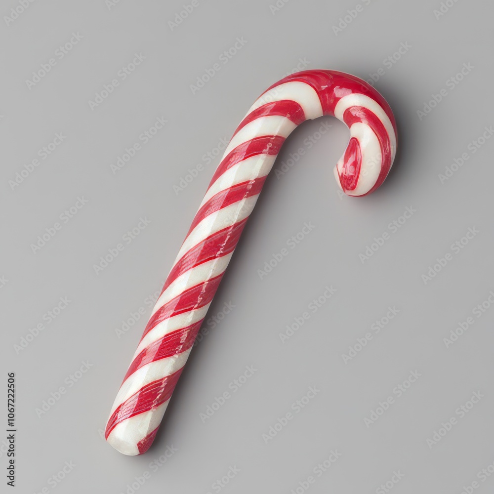 Obraz premium Red and white striped candy cane