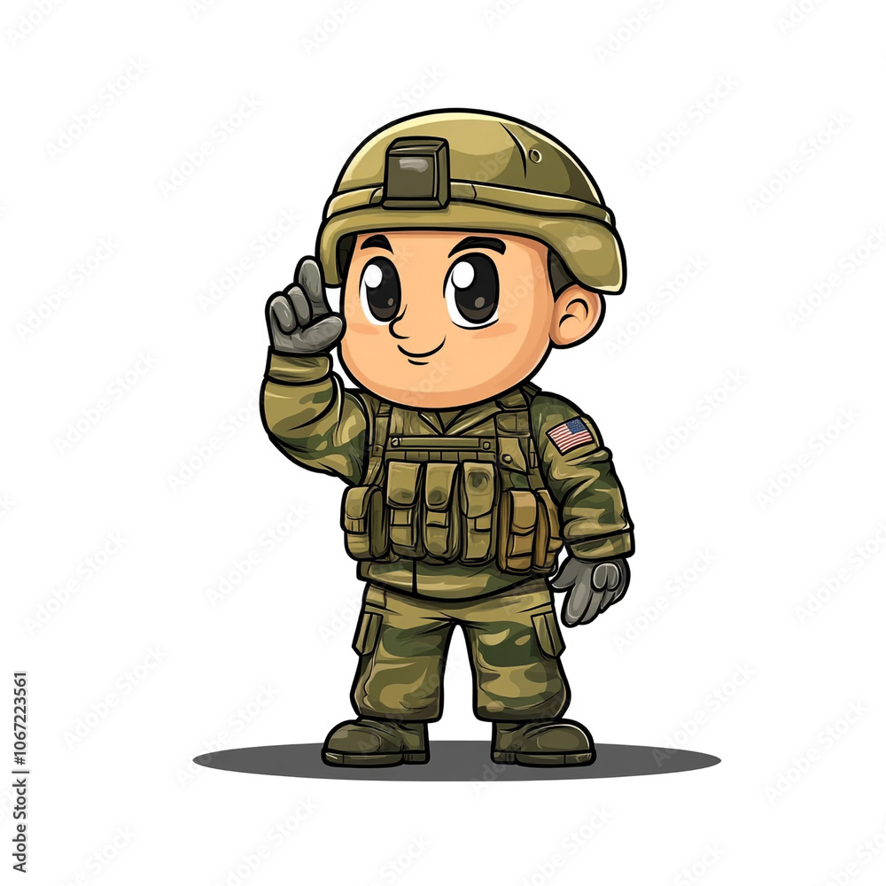 Cartoon American Soldier Cartoon American Soldier